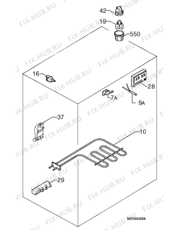 Взрыв-схема плиты (духовки) Zanussi ZCG6650TW - Схема узла Electrical equipment 268